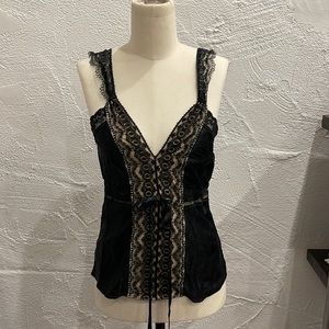 MIGUELINA SILK AND LACE CAMI